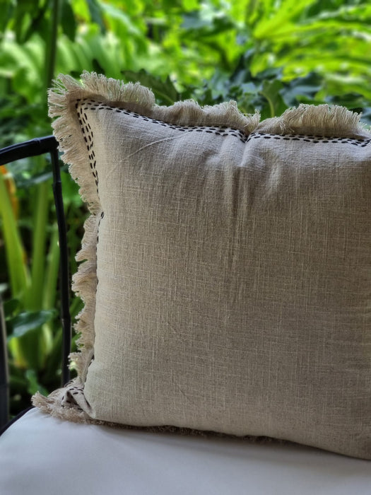 Linen Cushion Cover - Edges Stitch