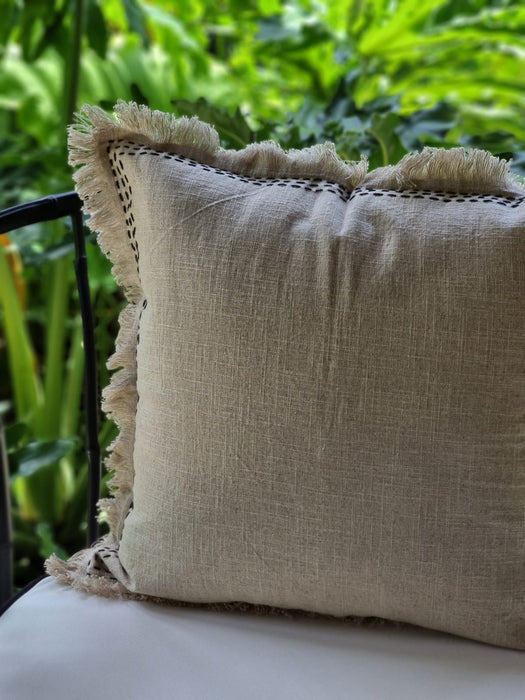Linen Cushion Cover - Edges Stitch
