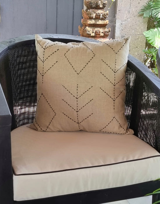 Linen Cushion Cover - Symbol Stitch